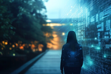 person walking in the city - big data collection trough surveillance 