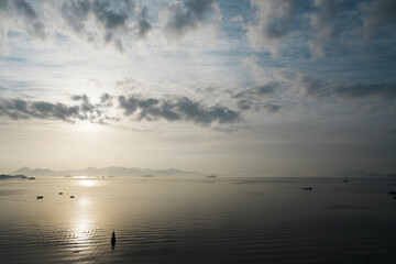 sunset over the sea