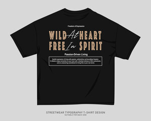 Streetwear T-shirt Design Vector, Typography Quotes Graphic T shirt for Print. Urban T-shirt Design for Print on Demand, Street Style. Merch Design, Clothing Design, Simple Graphic Tee Shirt