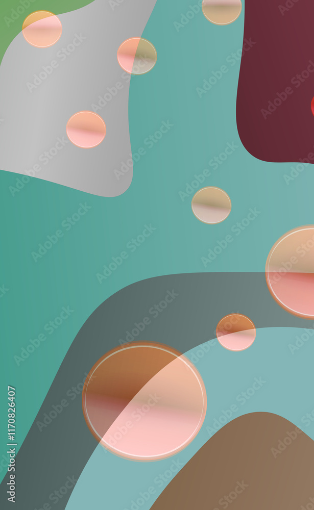Fototapete abstract gradient background with lines and circles, perfect for creating vibrant abstract 3d wallpa