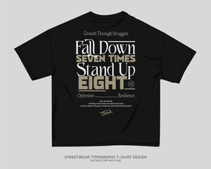 Streetwear T-shirt Design Vector, Typography Quotes Graphic T shirt for Print. Urban T-shirt Design for Print on Demand, Street Style. Merch Design, Clothing Design, Simple Graphic Tee Shirt