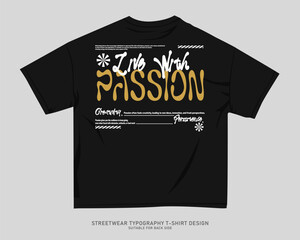 Streetwear T-shirt Design Vector, Typography Quotes Graphic T shirt for Print. Urban T-shirt Design for Print on Demand, Street Style. Merch Design, Clothing Design, Simple Graphic Tee Shirt