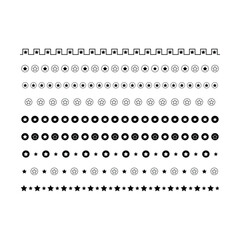 Star divider border frame horizontal line vector shape icon for decorative vintage doodle element for design in vector illustration