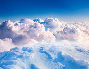 Naklejka premium Angelic heaven clouds vector design background. 