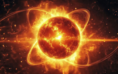 Obraz premium explosion of the sun