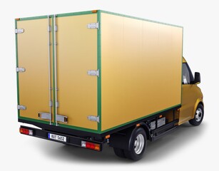 Delivery truck parked in urban area ready for goods transport