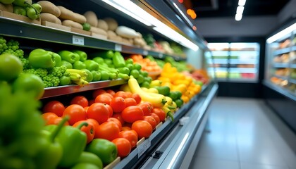 supermarket selling fruit and vegetables