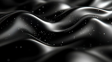 Abstract dark wave with glowing particles. (1)