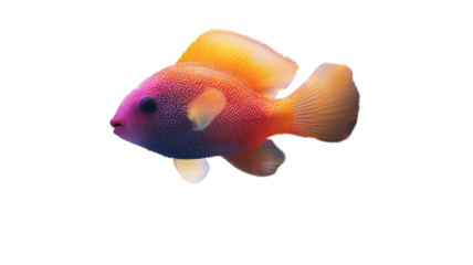 A vibrant fish swimming through coral reef showcasing the beauty of marine life, ideal for educational and decorative purposes, can be used in articles about ocean conservation or aquarium design..