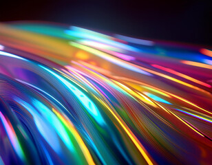Obraz premium Background of blurred rainbow hologram