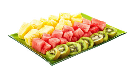 A Colorful and Vibrant Fruit Platter Showcasing Sliced Watermelon, Apples, Grapes, and More for Health-Conscious Gatherings and Events.