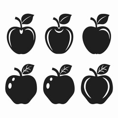 Apple Silhouette Vector Bundle Design.