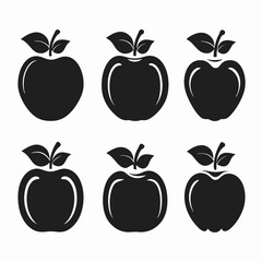 Apple Silhouette Vector Bundle Design.