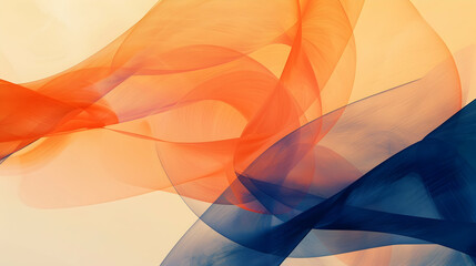 Abstract Orange and Blue Wave Illustration