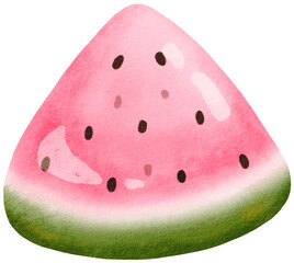 Hand drawn cute watermelon.