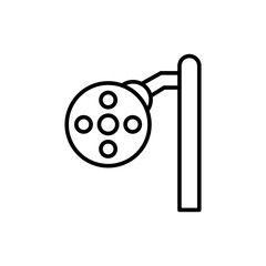 Surgery light outline icons, minimalist vector illustration ,simple transparent graphic element .Isolated on white background