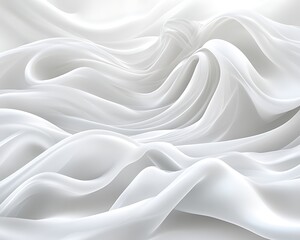 Obraz premium Abstract white fabric waves. (2)