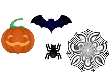 Fototapeta premium A set of halloween symbols