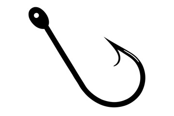 Fishing hook vector silhouette