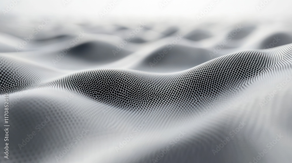 Poster abstract digital wave pattern with connected dots.