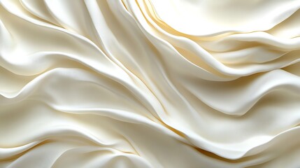 Fototapeta premium Elegant creamy silk fabric folds.
