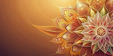 Illustration of a stylized flower with intricate lines and patterns , floraison, artistic,  floraison, artistic, colors