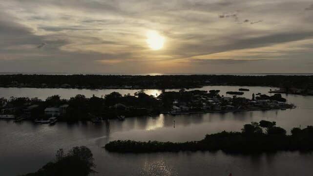 Sunsetting over Tarpon Springs Florida