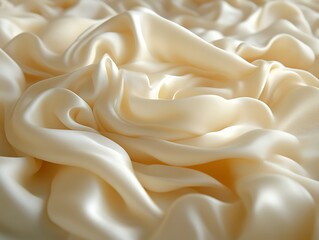 Obraz premium Creamy beige silk fabric texture.