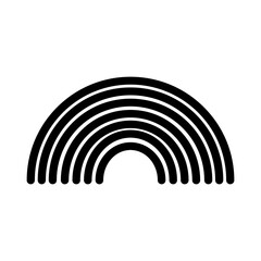 Rainbow icon vector. Bow illustration sign. Iris symbol or logo.