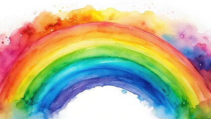 Abstract Rainbow Watercolor Art , Colorful, Visuals ,  Colorful, Visuals , Art, Abstract