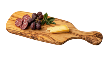 Stylish Wooden Cheese Board Perfect for Entertaining Guests, Ideal for Serving Cheese Platters and Charcuterie Boards on a White Background.
