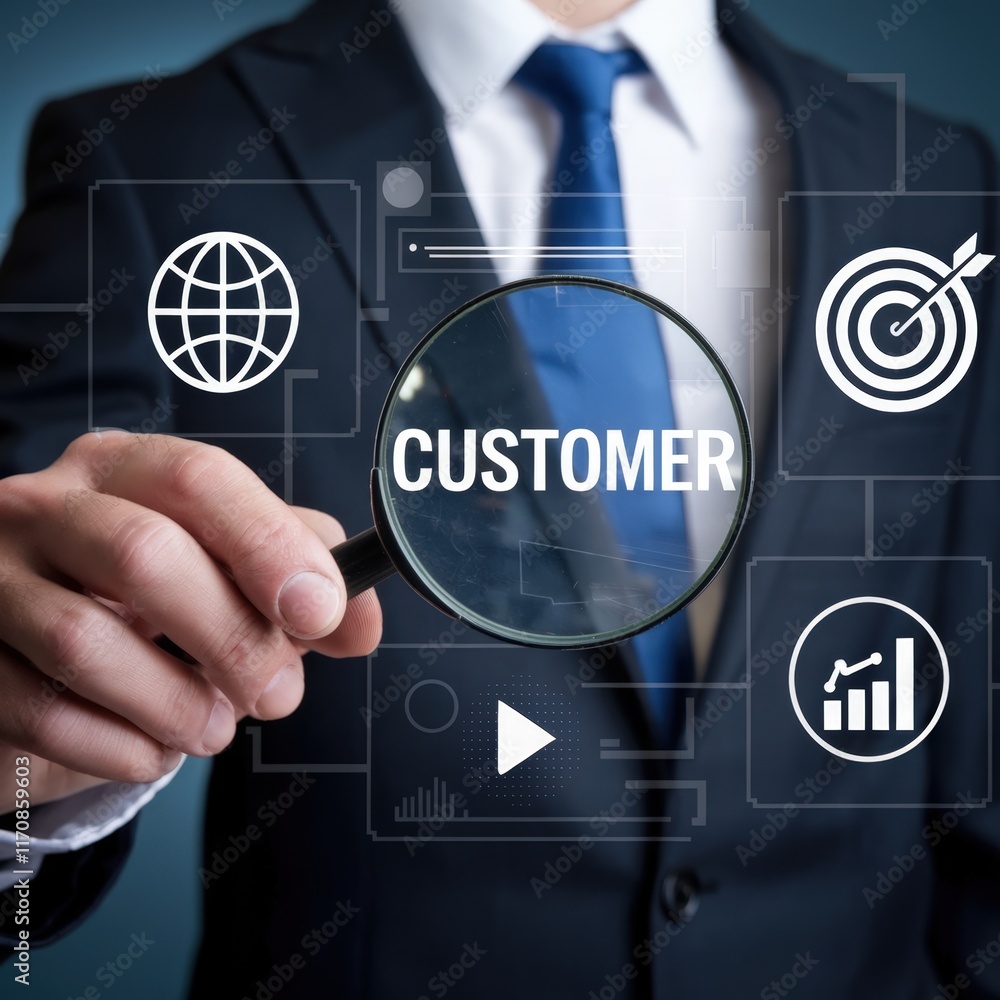 Poster an engaging digital marketing and customer engagement concept image capturing the essence of modern 