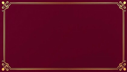 Elegant Maroon Background with Gold Ornate Frame