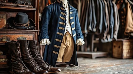 Obraz premium traditional american revolutionary soldier’s attire 