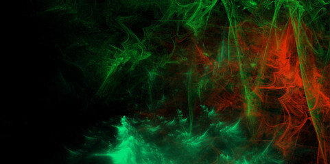 Multicolor steam explosion special effect on dark background. Powder smoke explosion Realistic fog and mist effect on dark background. Steam on a black background. Textured abstract red smoke texture