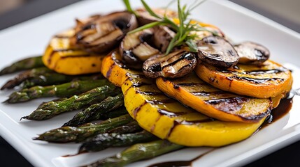 Deliciously Crafted Seasonal Roasted Vegetables with Balsamic Glaze for Gourmet Dining