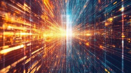 Obraz premium Bright Modern Office with Automated Infrastructure Tools