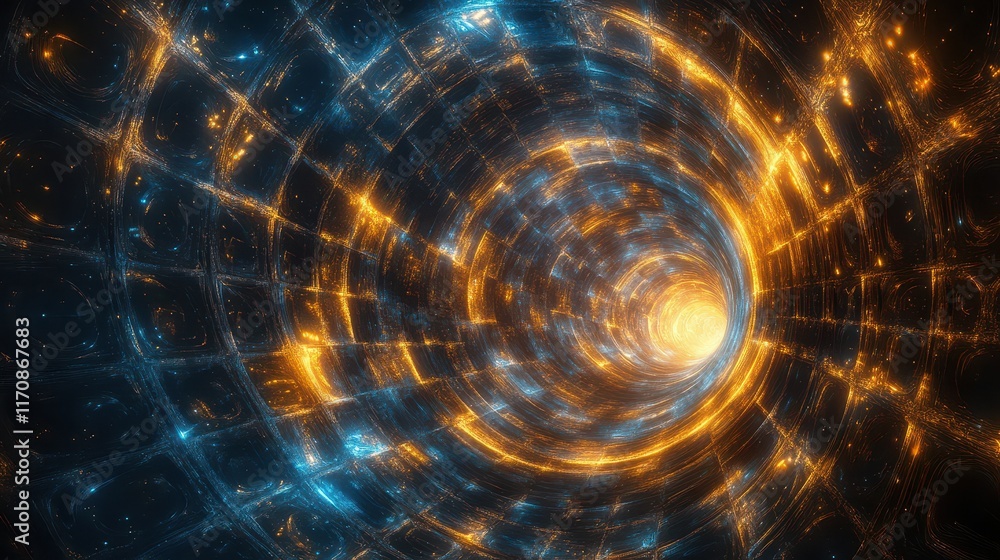 Poster exploring cosmic dimensions stellar energy portal outer space digital artwork vibrant environment ab