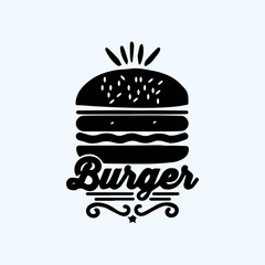 single burger icon vectors illustration