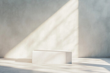Minimalistic Interior With Soft Natural Light and a Single Geometric Object