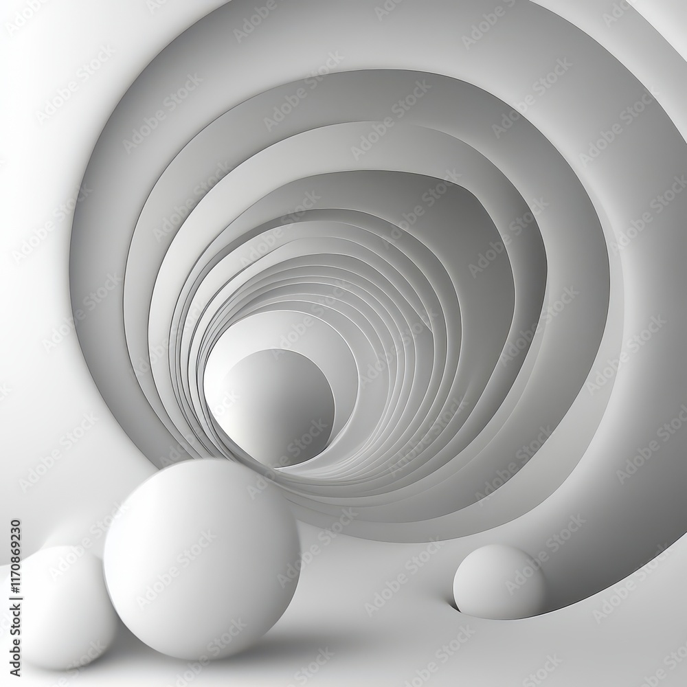 Poster dynamic spiral design elements abstract space graphic art minimalist environment close-up view moder