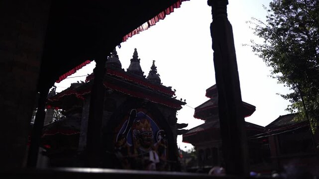 Peoples worshipping Kaal Bhairav, Kathmandu Durbar Square, Kathmandu