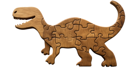 Colorful Wooden Dinosaur Puzzle Perfect for Children's Playtime and Educational Activities - Engaging and Fun Learning Tool.