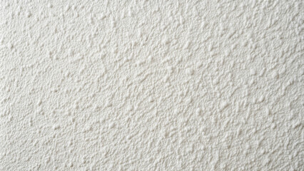 Fototapeta premium The close-up view reveals the intricate texture of a white plaster wall, highlighting small dimples and patterns created by the surface. Natural light enhances the details around noon