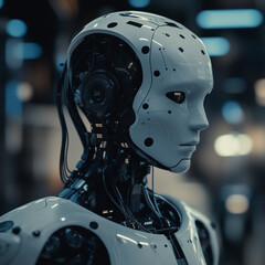 Fototapeta premium portrait of humanoide robot