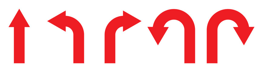 U turn arrow line icon in white and black colors. u turn arrow flat vector icon from u turn arrow collection for web, mobile apps vector stock illustration 