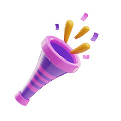 Colorful Party Horn with Confetti