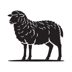 Captivating sheep silhouette for unique creative uses - Sheep black vector

