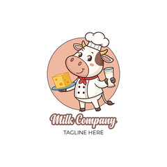 Creative Cow Cartoon Chef Logo Design