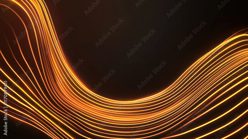 Aufkleber abstract background of flowing energy lines create dynamic abstract background in warm tones